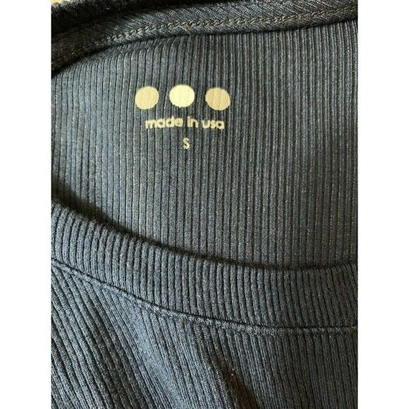 Three Dots Womens Solid Navy Blue Ribbed Long Sleeve Midi Dress Small - Picture 6 of 7